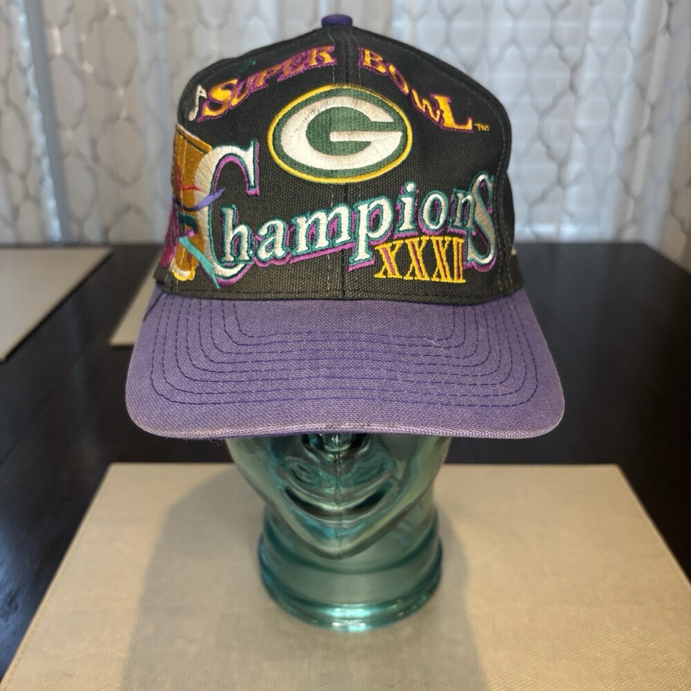 Vintage Green Bay Packers Super Bowl Champions XXXI Logo Athletics Snapback Hat